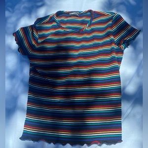 Multicolored Striped Tee
